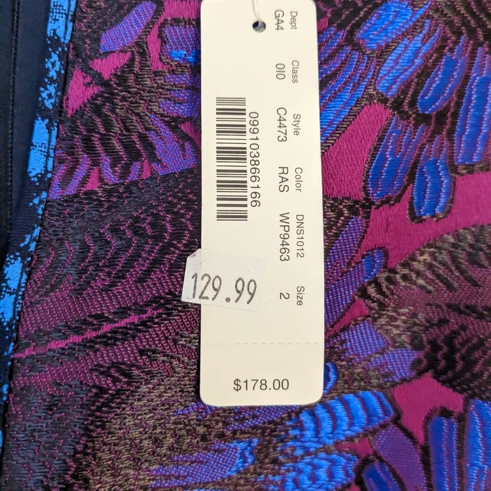 J. Crew Purple and Blue Floral Midi Dress